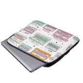Vintage Schreibmaschinenillustrations-Laptophülse Laptopschutzhülle (Vorne Knopf)