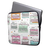 Vintage Schreibmaschinenillustrations-Laptophülse Laptopschutzhülle (Vorderseite Links)