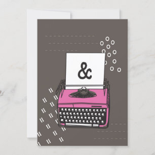 Vintage Schreibmaschinenkarte - Ampersand Einladung
