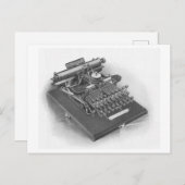 Vintage Schreibmaschinenpostkarte Postkarte (Vorne/Hinten)