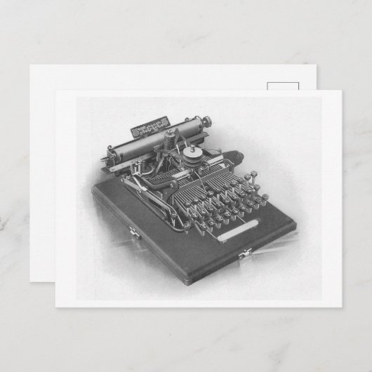 Vintage Schreibmaschinenpostkarte Postkarte (Vorne/Hinten)