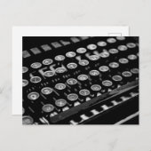 Vintage Schreibmaschinenpostkarte Postkarte (Vorne/Hinten)