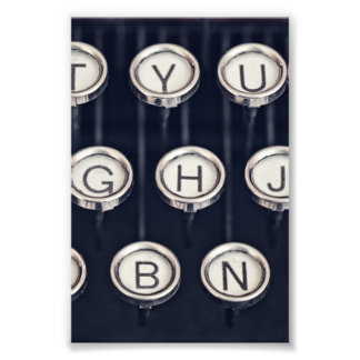 Vintage Schreibmaschinenschlüssel Fotodruck