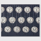 Vintage Schreibmaschinenschlüssel Geschenkpapier (Flach)