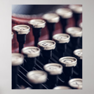 Vintage Schreibmaschinenschlüssel Poster