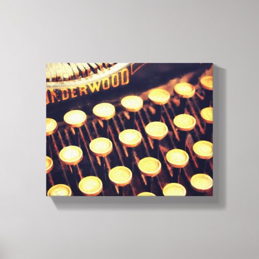 Vintage Schreibmaschinentasten überpackt Canvas Leinwanddruck (Vorderseite)