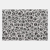 Vintage Schreibmaschinentasten Wrapping Paper Geschenkpapier Set (Vorderseite 3)