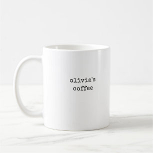 Vintage-Schreibmaschinentext Chic Schwarz-Weiß Kaffeetasse