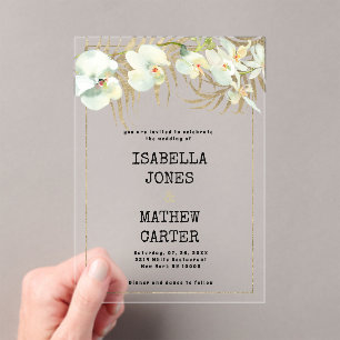 Vintage Schreibmaschinenverheiratung Schriftart Acryleinladungen