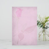 Vintage Schreibpapiere mit rosa Rose Briefpapier (Stehend Vorderseite)