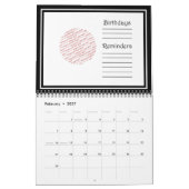 Vintage Schreibschrift Geburtstagsgrüße Kalender (Feb 2027)