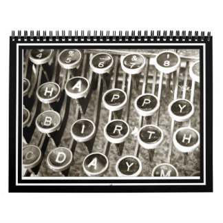 Vintage Schreibschrift Geburtstagsgrüße Kalender