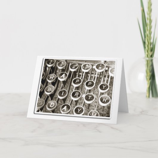 Vintage Schreibschrift Geburtstagsgrüße Karte (Vorderseite)