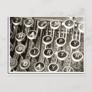 Vintage Schreibschrift Geburtstagsgrüße Postkarte