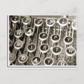 Vintage Schreibschrift Geburtstagsgrüße Postkarte (Vorderseite)