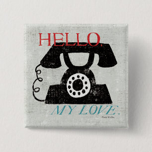 Vintage Schreibtischtelefon Button