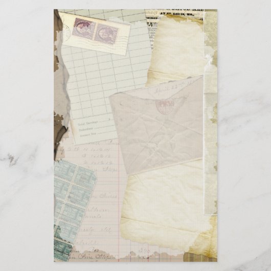 Vintage Schreibwaren Briefpapier (Rückseite)