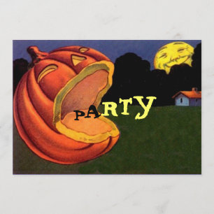 Vintage-Schreien-JOL-Halloween-Party-Einladung Einladung