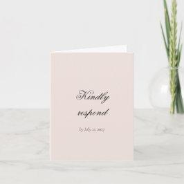 Vintage-Schrift RSVP-Karte mit melancholischer flo Dankeskarte
