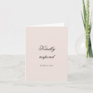 Vintage-Schrift RSVP-Karte mit melancholischer flo Dankeskarte