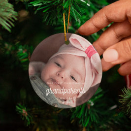 Vintage Schrift Unsere ersten Weihnachten als Groß Keramik Ornament