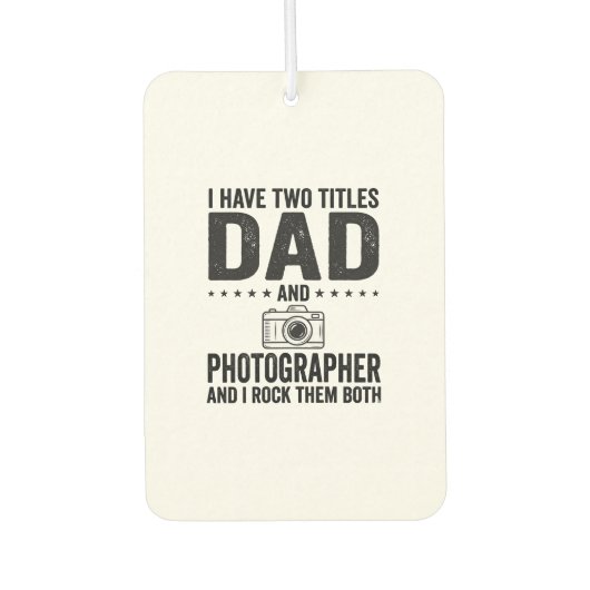 Vintage-Schrift-Vater-Fotograf-Shirt Design_1 Autolufterfrischer (Vorderseite)