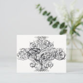 Vintage Schriftzeichen Postkarte (Stehend Vorderseite)