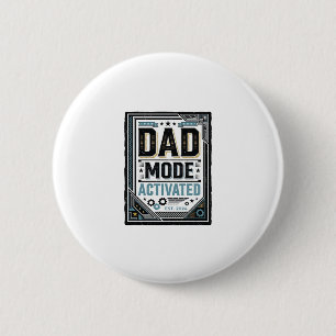 Vintage-Schriftzug-Shirt-Design 'Dad Mode aktivier Button