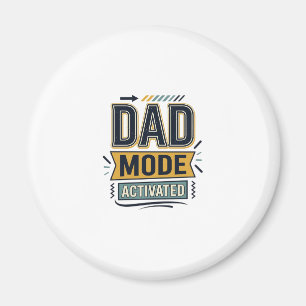 Vintage-Schriftzug-Shirt-Design 'Dad Mode aktivier Magnet