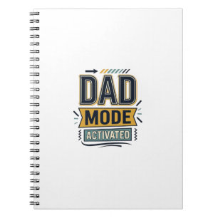 Vintage-Schriftzug-Shirt-Design 'Dad Mode aktivier Notizblock