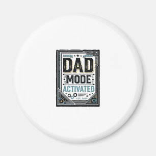 Vintage-Schriftzug-Shirt-Design 'Dad-Modus aktivie Magnet