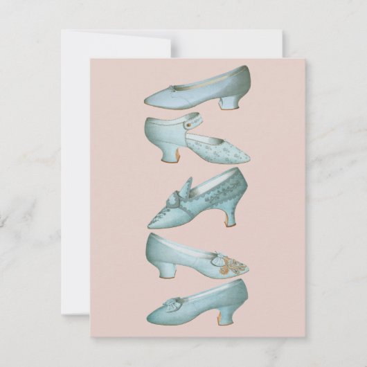 Vintage Schuhe des 19. Jahrhunderts Mitteilungskarte (Vorderseite)