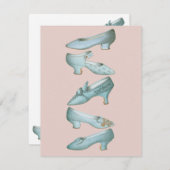 Vintage Schuhe des 19. Jahrhunderts Mitteilungskarte (Vorne/Hinten)