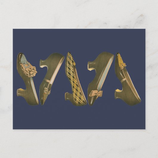 Vintage Schuhe des 19. Jahrhunderts Postkarte (Vorderseite)