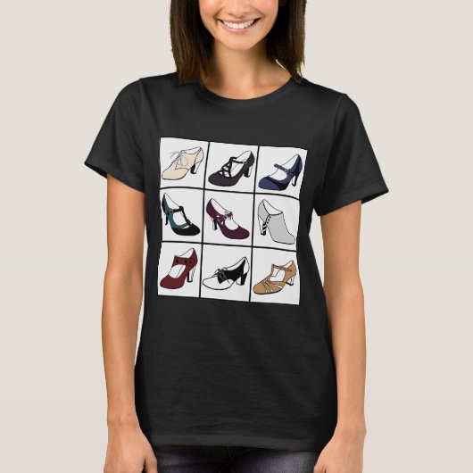 Vintage Schuhe (farbige) T-Shirt (Vorderseite)