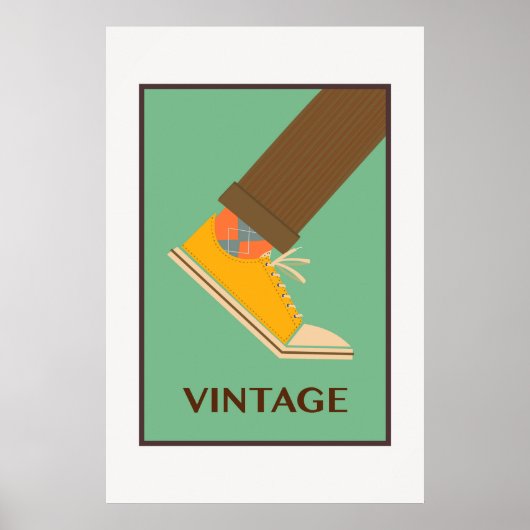 Vintage Schuhe Poster (Vorne)