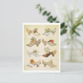 Vintage Schuhe Postkarte (Stehend Vorderseite)