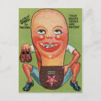 Vintage Schuhe und Postkarte