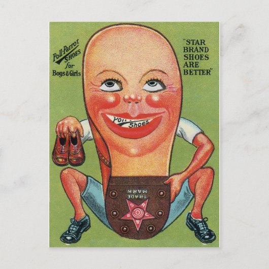 Vintage Schuhe und Postkarte (Vorderseite)