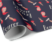 Vintage Schuhwerbung 1940 Umschlagpapier Geschenkpapier (Rolleneckpunkt)