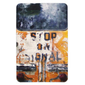 Vintage-Schulbus Magnet (Vertikal)