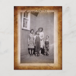 Vintage-Schulfoto-Postkarte Postkarte