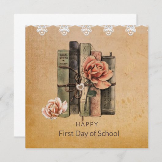 Vintage Schulkarte (Vorne/Hinten)