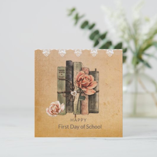 Vintage Schulkarte (Stehend Vorderseite)