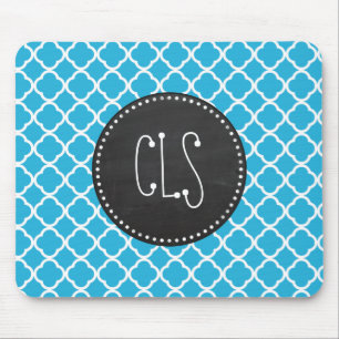 Vintage-Schultafel; Helles Cerulean-Vierpass Mousepad