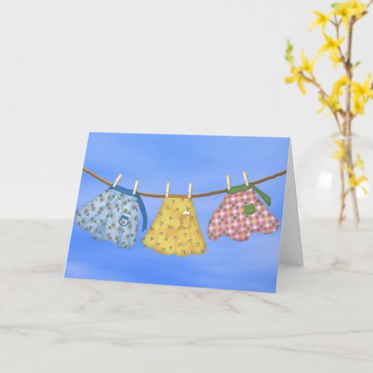 Vintage Schürze Karte (Gelbe Blume)