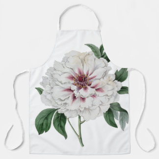 Vintage-Schürze mit botanischem Motiv der doppelte Schürze