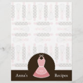 Vintage Schürze mit Utensilien Empfehlungskarte (Vorderseite)