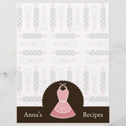 Vintage Schürze mit Utensilien Empfehlungskarte (Vorderseite)