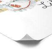 Vintage Schürze Nähen Muster Plakatkunst Poster (Ecke)